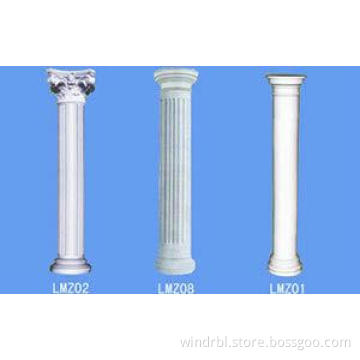 Classic White Decorative Roman Fiberglass Columns Smooth Ho